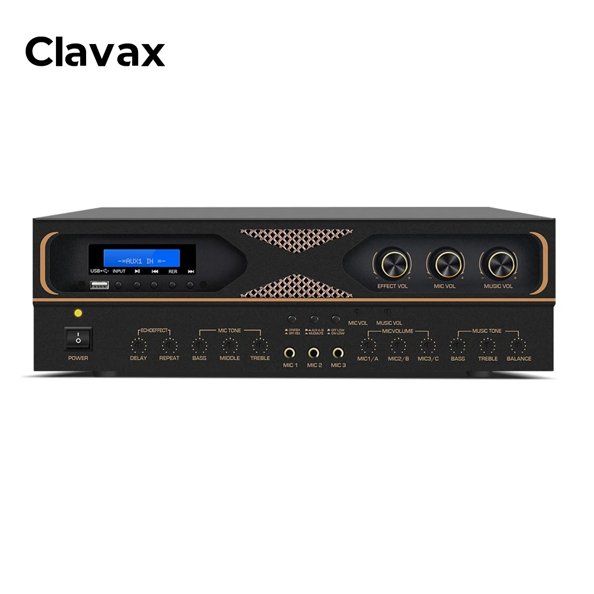 

Clavax MK-500 Professional High Power Digital Karaoke Amplifier DJ Amplifier For Live Stage Disco Bar Club Home Theatre