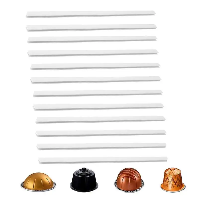 12pcs Self-Adhesive Coffee Pod Horizontally Mountable Coffee Pod Space-Saving Coffee Pod Rack Organizer Storage Rack For Wall
12pcs Self-Adhesive Coffee Pod Horizontally Mountable Coffee Pod Space-Saving Coffee Pod Rack Organizer Storage Rack For Wall