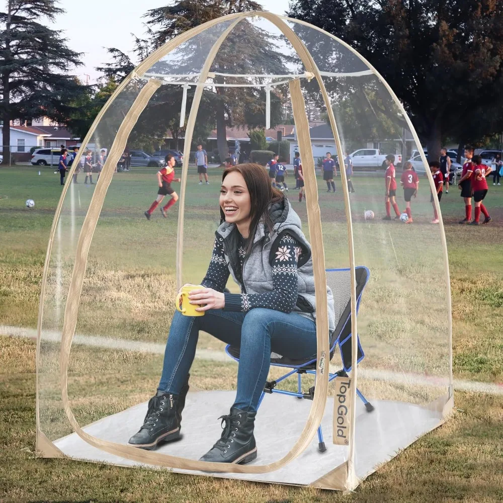 All Weatherproof Pod Sports Tent with Sealed Floor Pop up Cold Weather Shelter Rain Tent Protection for Watching Sports Events
All Weatherproof Pod Sports Tent with Sealed Floor Pop up Cold Weather Shelter Rain Tent Protection for Watching Sports Events