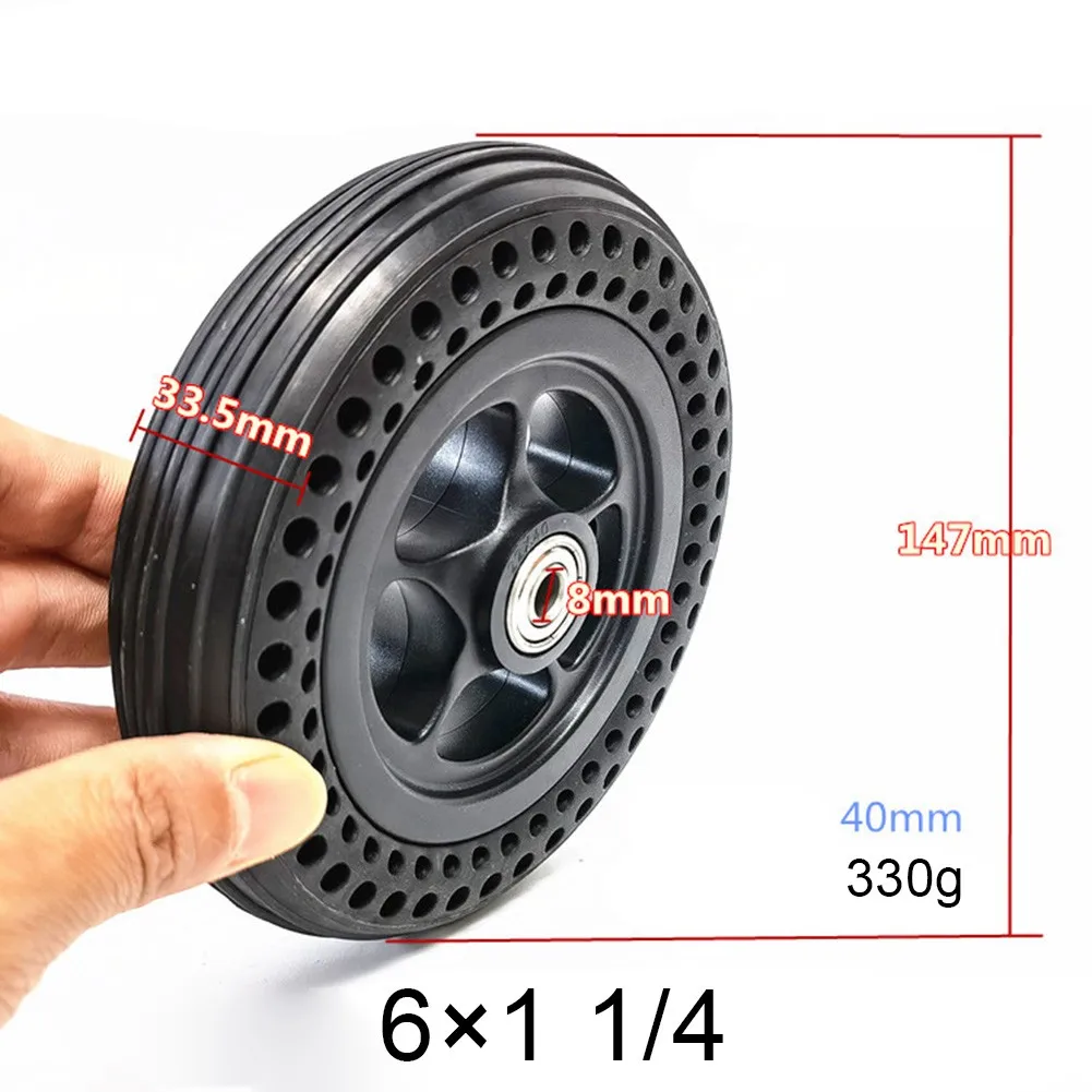 Durable High Quality Practical Useful Wheel Solid Tire Supplies With Wheel Hub 330g 6 X 1 1/4 Accessories Black
Durable High Quality Practical Useful Wheel Solid Tire Supplies With Wheel Hub 330g 6 X 1 1/4 Accessories Black