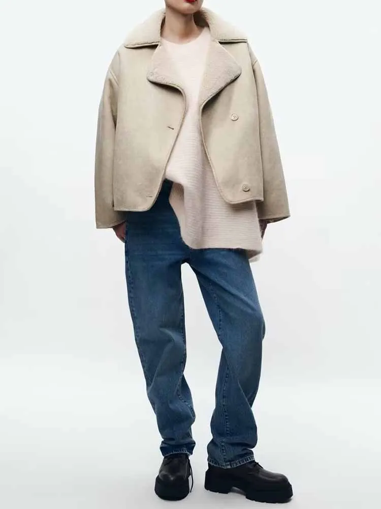 Autumn new women's fashion European and American casual versatile single-breasted lapel bronzing double-sided jacket
Autumn new women's fashion European and American casual versatile single-breasted lapel bronzing double-sided jacket