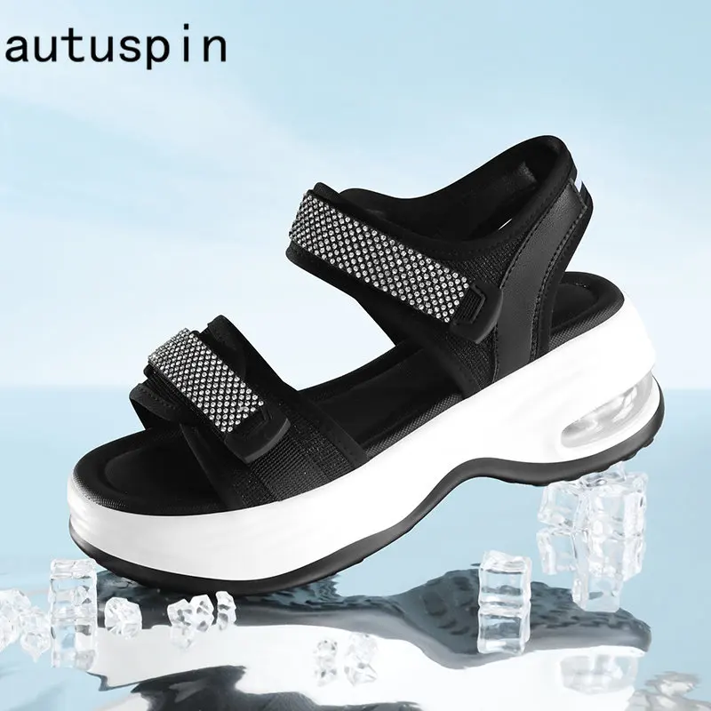 Autuspin Fashion Sports Sandals for Women Summer Flats Platforms Casual Shoes Crystal Decoration Students Leisure Outdoor Sandal
Autuspin Fashion Sports Sandals for Women Summer Flats Platforms Casual Shoes Crystal Decoration Students Leisure Outdoor Sandal