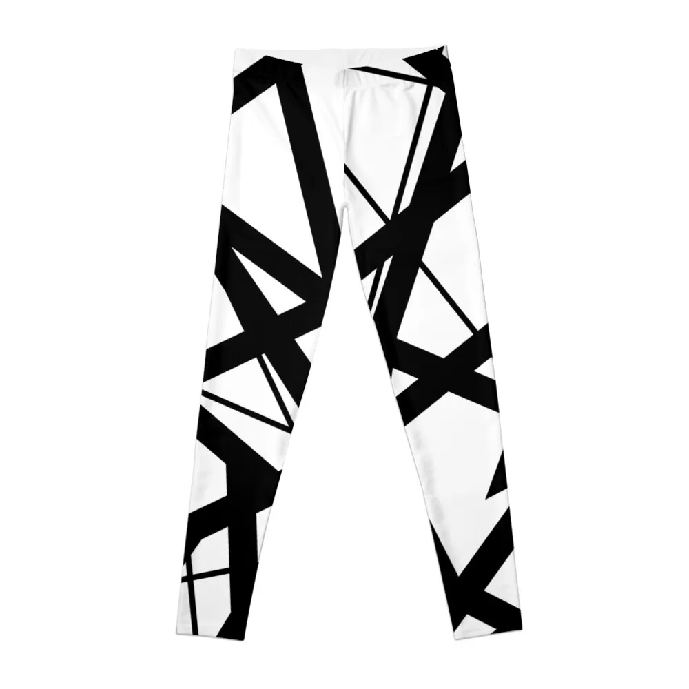 

EVH: authentic Black & White stripes design (pure white) Leggings Women's gym Women's fitness legging push up Womens Leggings