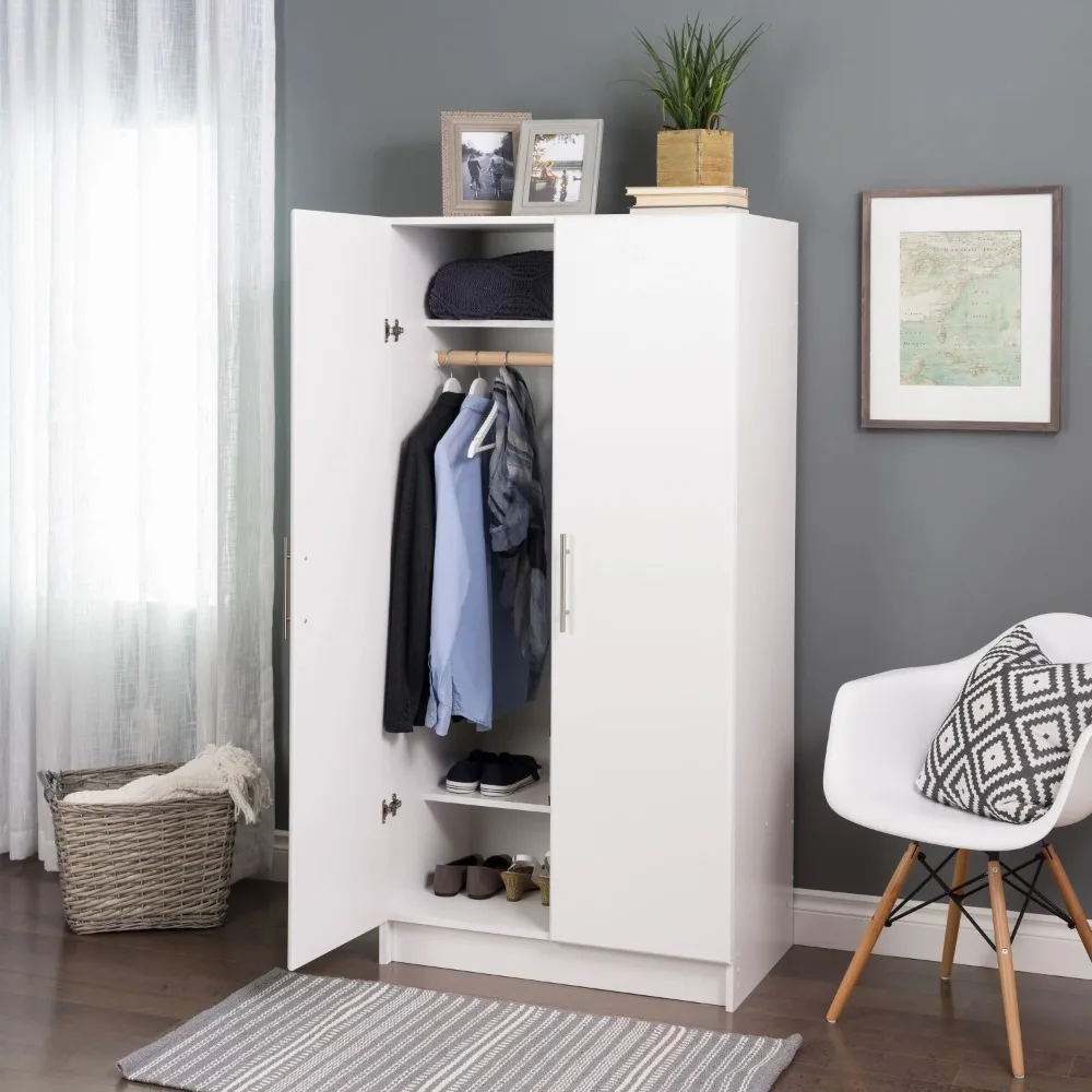 Elite 32"W X 35"H X 20"D White Wardrobe Closet & Cabinet - Functional Clothes Storage with Hanging Rail, Armoire Wardrobe
Elite 32"W X 35"H X 20"D White Wardrobe Closet & Cabinet - Functional Clothes Storage with Hanging Rail, Armoire Wardrobe