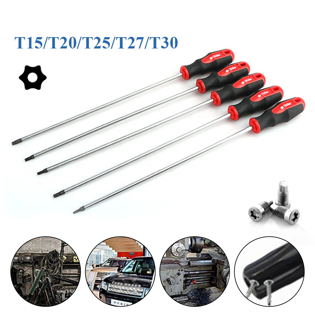 5 Pcs 400mm Extra Long Torx Screwdriver With Hole Chromium Vanadium Alloy Steel Magnetic Screw Driver Repair T15/T20/T25/T27/T30
5 Pcs 400mm Extra Long Torx Screwdriver With Hole Chromium Vanadium Alloy Steel Magnetic Screw Driver Repair T15/T20/T25/T27/T30