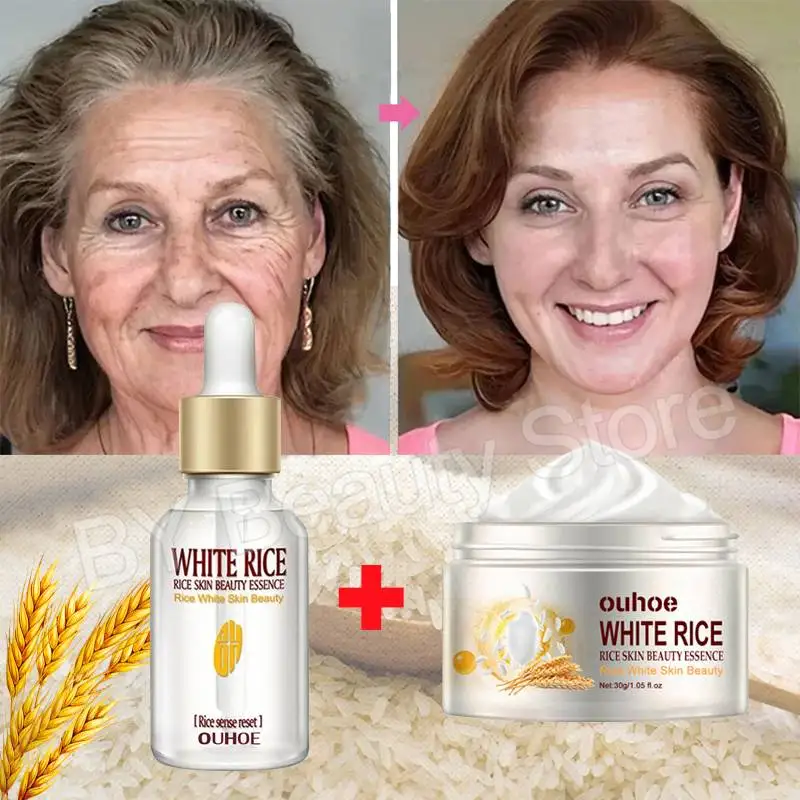 White Rice Whitening Face Serum Cream Anti-Wrinkle Fade Fine Line Remove Dark Spots Melanin Anti-aging Brighten Repair Skin Care
White Rice Whitening Face Serum Cream Anti-Wrinkle Fade Fine Line Remove Dark Spots Melanin Anti-aging Brighten Repair Skin Care