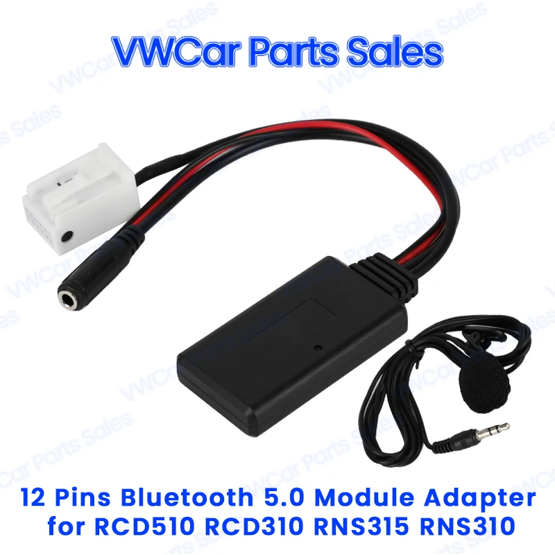

For Volkswagen RCD510 RCD310 RNS315 RNS310 MFD2 Bluetooth 5.0 Module Receiver Adapter Radio Stereo AUX Cable Adapter