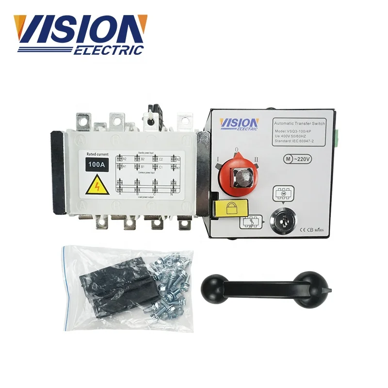 VISION Electrical ATS автоматические переключатели 100A 125A 160A ATS 4P 3-фазный переключатель для генератора
VISION Electrical ATS автоматические переключатели 100A 125A 160A ATS 4P 3-фазный переключатель для генератора