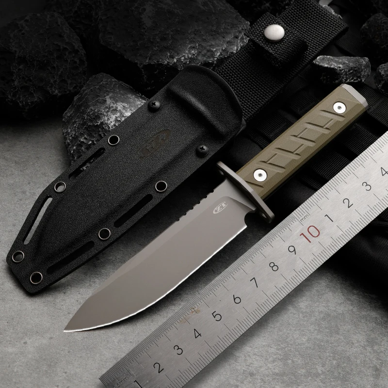 

CPM-3V High Quality Fixed Blade Outdoor Knife Camping Hunting Survival Rescue Knife Self Defense Knife EDC Tool Men's Gift