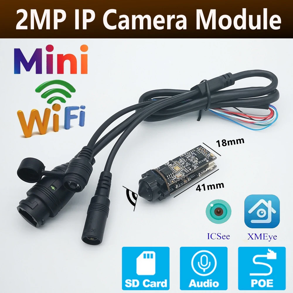 

DIY WiFi Camera HD 1080P Cctv Wireless Cameras Module POE Cmos IP Mini Camera Ftp Rtsp Onvif Xmeye Icsee APP Online Monitoring