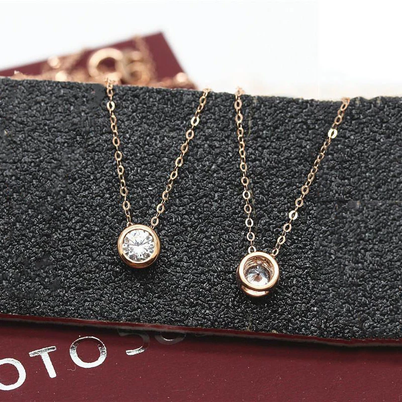 585 Purple Gold Inlaid Crystal Chains Necklace Pendant Sweet Design Charm 14K Rose Gold Ladies Jewelry for Girlfriend Gifts
585 Purple Gold Inlaid Crystal Chains Necklace Pendant Sweet Design Charm 14K Rose Gold Ladies Jewelry for Girlfriend Gifts