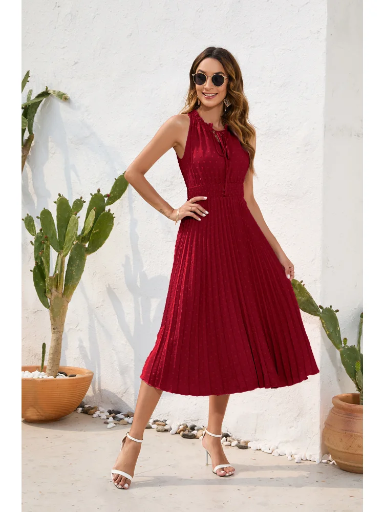 Women Summer Solid Slim Midi Long Dress Elegant Casual Fashion Office Lady Pullover High Waist V Neck Sleeveless Dress New 2023
Women Summer Solid Slim Midi Long Dress Elegant Casual Fashion Office Lady Pullover High Waist V Neck Sleeveless Dress New 2023