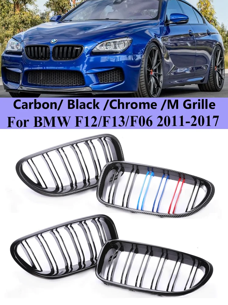

For BMW 6 Series F12 F13 F06 M6 Kidney Front Bumper Inside Grills Carbon Fiber M Color Inside Grille Cover 2011-2017 Accessories