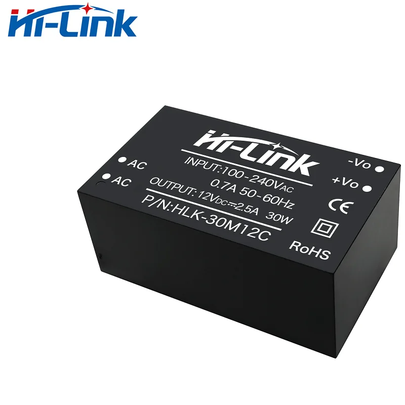 

Hi-Link 5V/9V/12V/15V/24V 15W 20W 30W 3A 1660mA 1250mA 1A 625mA 6A 3.3A 2.5A 2A 1250mA 3000Vac 15W 30W ACDC Power Module