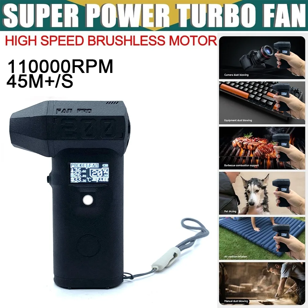 Display Pocket Intelligent Mini Turbo Violent Fan 110000RPM 30A 200W Stepless Speed Regulation Power Tools
Display Pocket Intelligent Mini Turbo Violent Fan 110000RPM 30A 200W Stepless Speed Regulation Power Tools