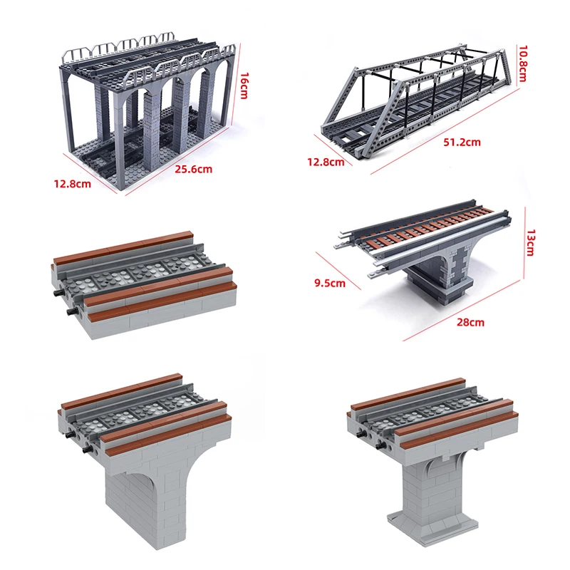 

Креативные экспертные идеи городской поезд виадук мост MOC Железнодорожный Экспресс Кирпичи Строительные блоки игрушки для детей Подарки