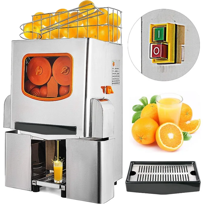 Commercial Juicer, 110V Juicer, 120W Orange Squeezer, 22-30 BPM, Electric Orange Juice Maker with Pull-out Box
Commercial Juicer, 110V Juicer, 120W Orange Squeezer, 22-30 BPM, Electric Orange Juice Maker with Pull-out Box