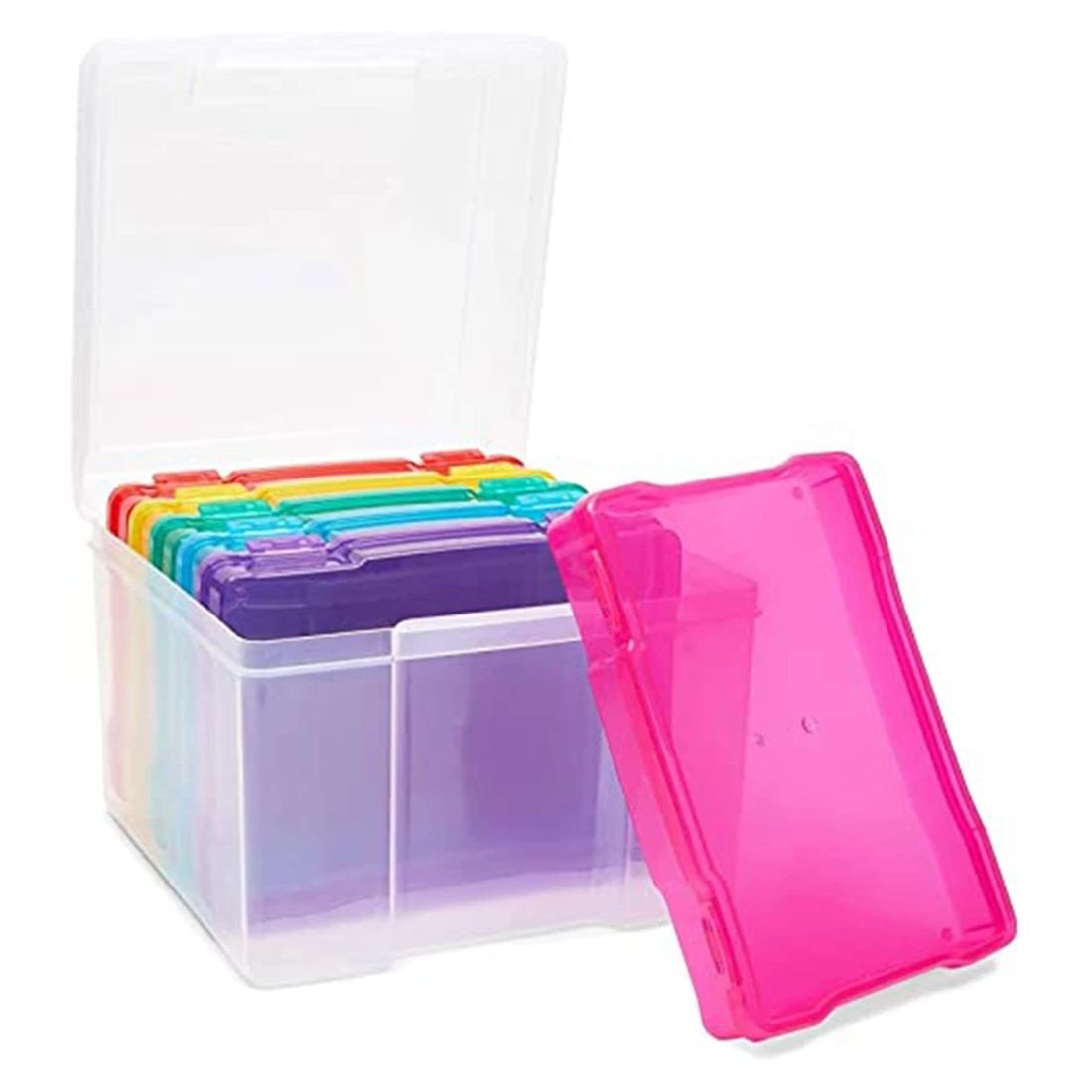 5X7 inch Photos Cases and Clear Craft Keeper with Buckle Design 6 Inner Cases Plastic Storage Container Box A
5X7 inch Photos Cases and Clear Craft Keeper with Buckle Design 6 Inner Cases Plastic Storage Container Box A