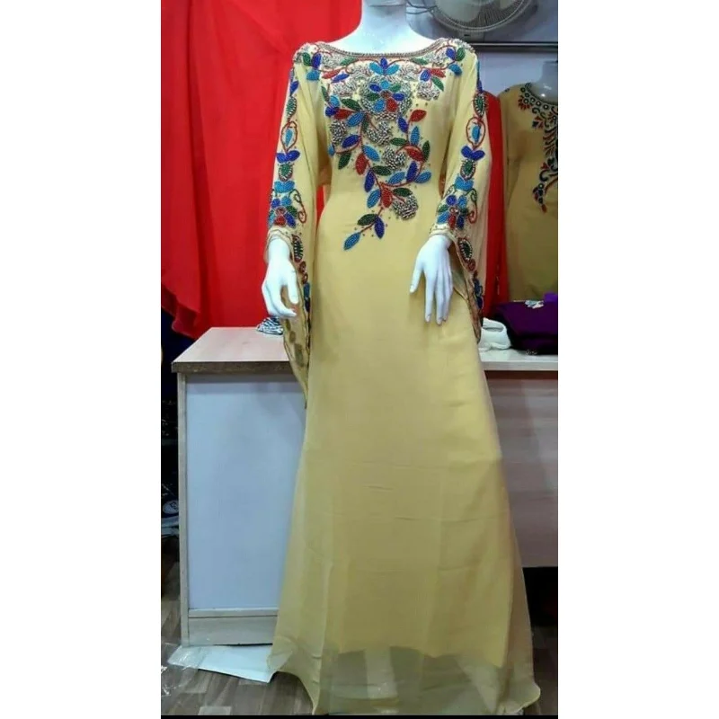 Beige Kaftans Farasha Abaya Dress In Dubai Morocco Very Fancy Long Dress European and American Fashion Trend
Beige Kaftans Farasha Abaya Dress In Dubai Morocco Very Fancy Long Dress European and American Fashion Trend