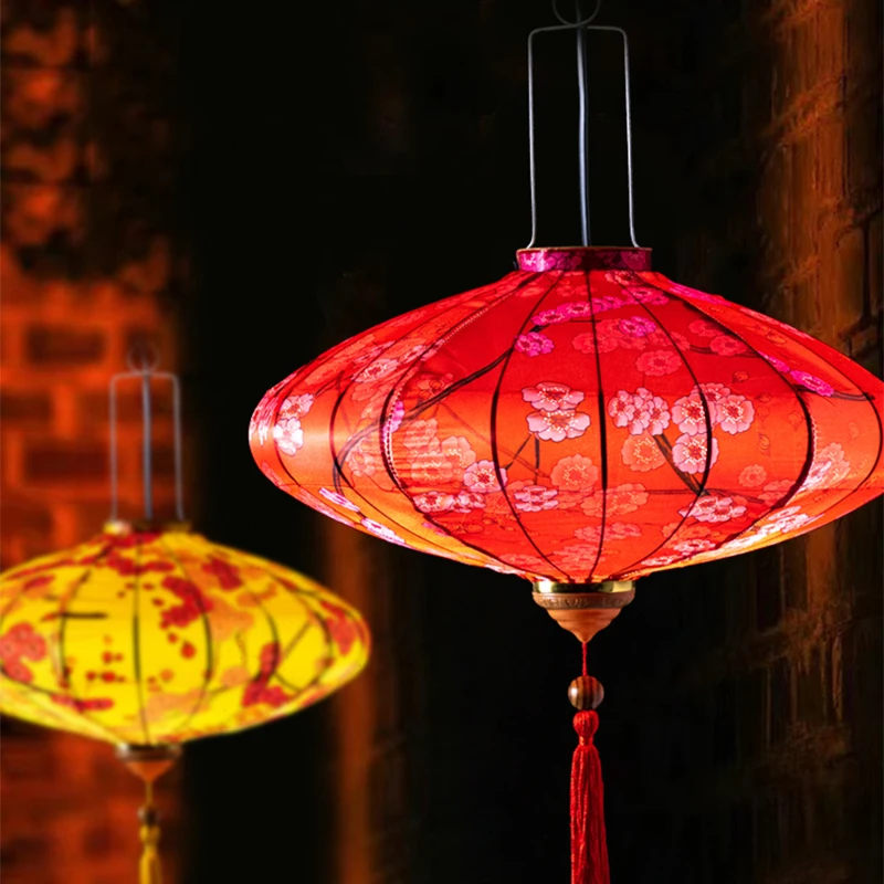 

Атласный Шелковый Цветочный фонарь в стиле ретро, 12/14 дюйма, свадебные китайские новогодние фонари, весенний праздник, вечерние, новогодний декор, абажур