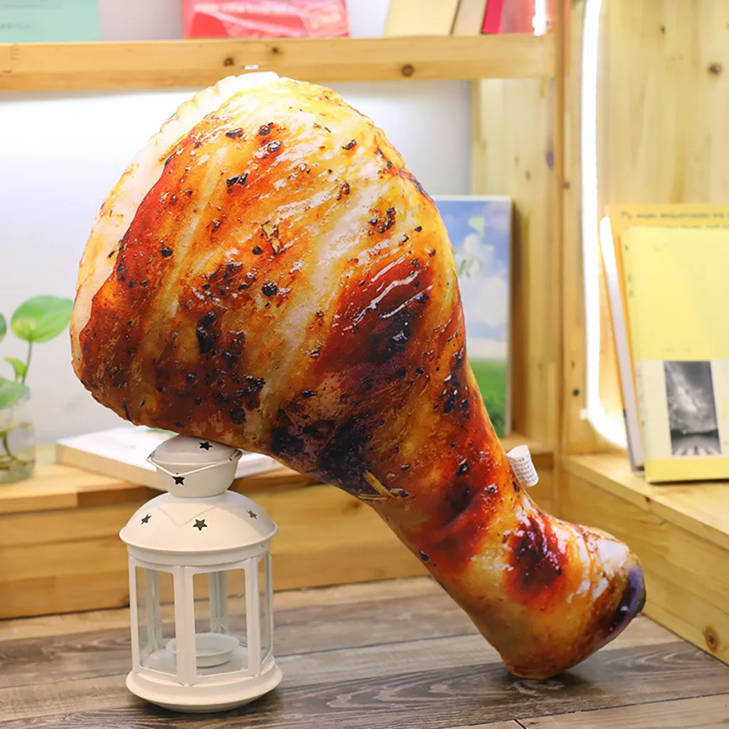 

20cm Simulation Food Real life Style Chicken Leg Toy Chick Wing Drumstick Fried Rice Noodles Pillow Cushion Birthday Gift