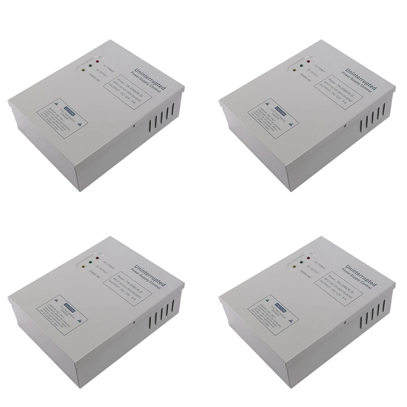 

4X 208CK-D AC 110-240V DC 12V/5A Door Access Control System Switching Supply Power UPS Power Supply
