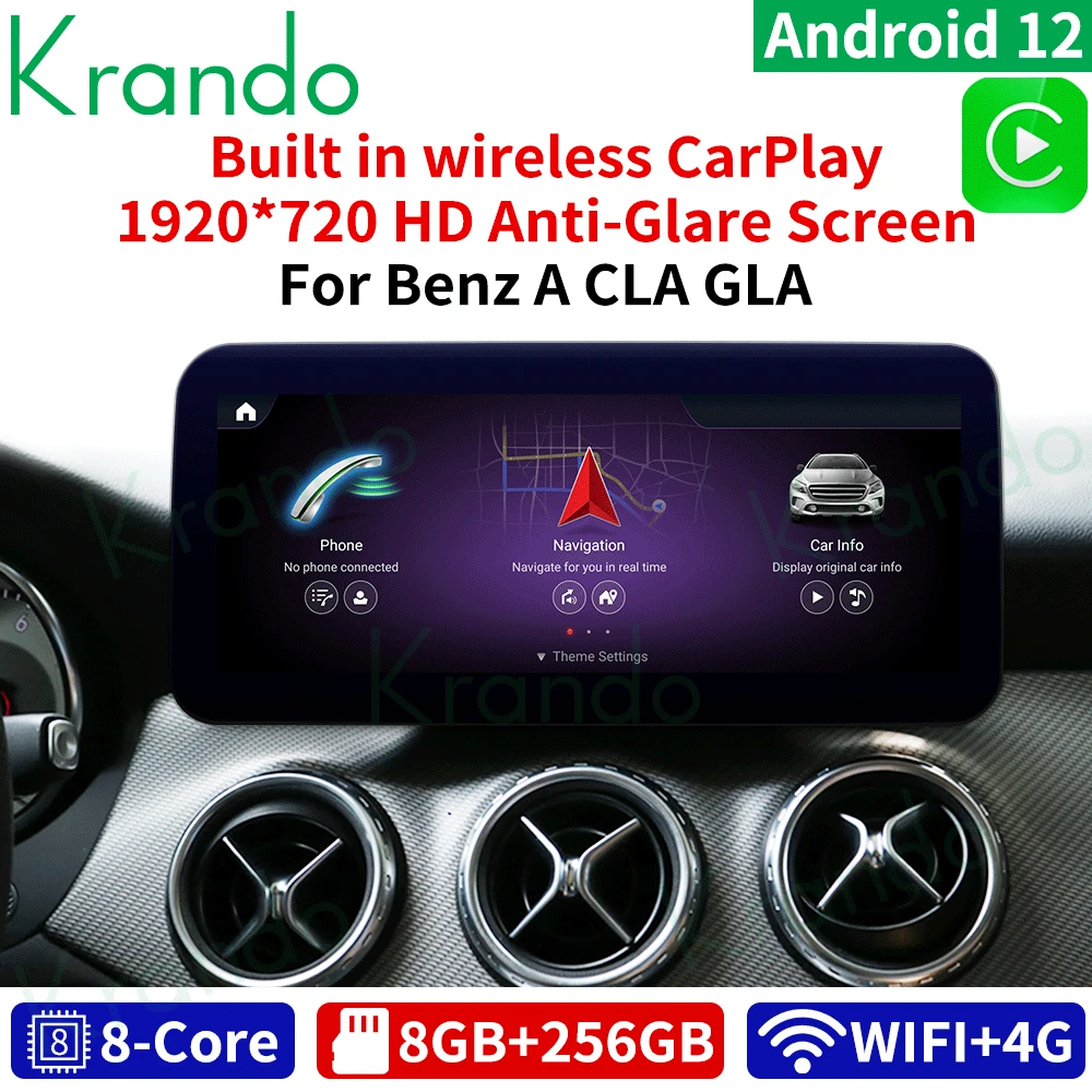 Автомагнитола Krando, Android 12,0, 12,3 дюйма, для Mercedes-Benz A W176 CLA C117 GLA X156 2012-2018 NTG 4,5 5.0, беспроводной плеер для Carplay
Автомагнитола Krando, Android 12,0, 12,3 дюйма, для Mercedes-Benz A W176 CLA C117 GLA X156 2012-2018 NTG 4,5 5.0, беспроводной плеер для Carplay