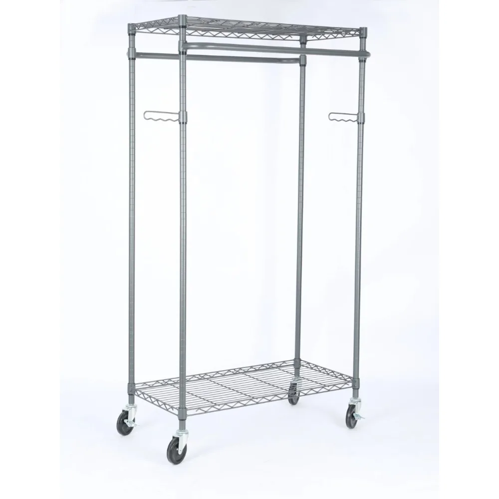 Double Hanging Clothes Rack with Bronze Finish Rolling Clothes Rack Is Very Suitable for Guests or Dormitories
Double Hanging Clothes Rack with Bronze Finish Rolling Clothes Rack Is Very Suitable for Guests or Dormitories