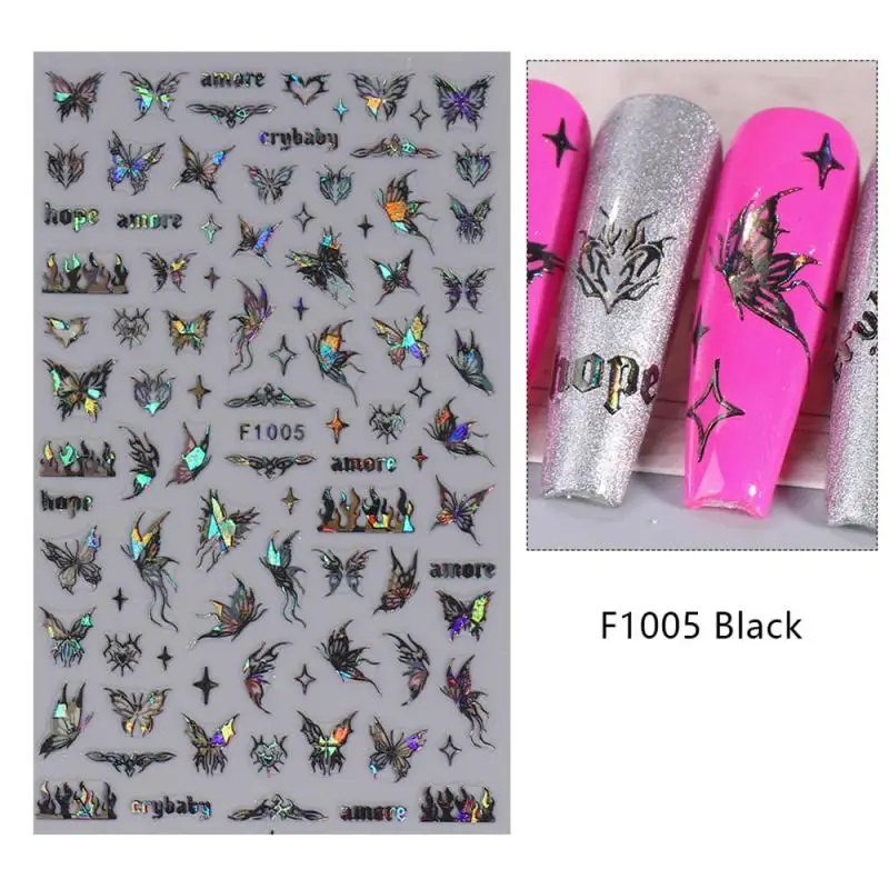 

Laser Three-dimensional Nail Stickers Nail Decoration Butterfly Nai 3d New Bronzing Nail Sticker Beauty And Health Manicure