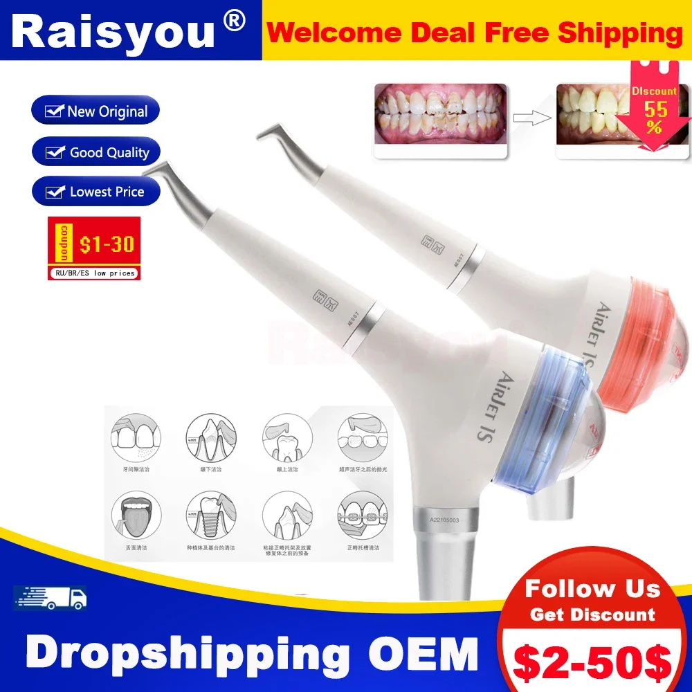 Dental Air Prophy Unit 360 Degree Rotary Teeth Whitening Spray Polisher Jet Air Flow Sandblasting 4 Hole Teeth Polishing Dentis
Dental Air Prophy Unit 360 Degree Rotary Teeth Whitening Spray Polisher Jet Air Flow Sandblasting 4 Hole Teeth Polishing Dentis