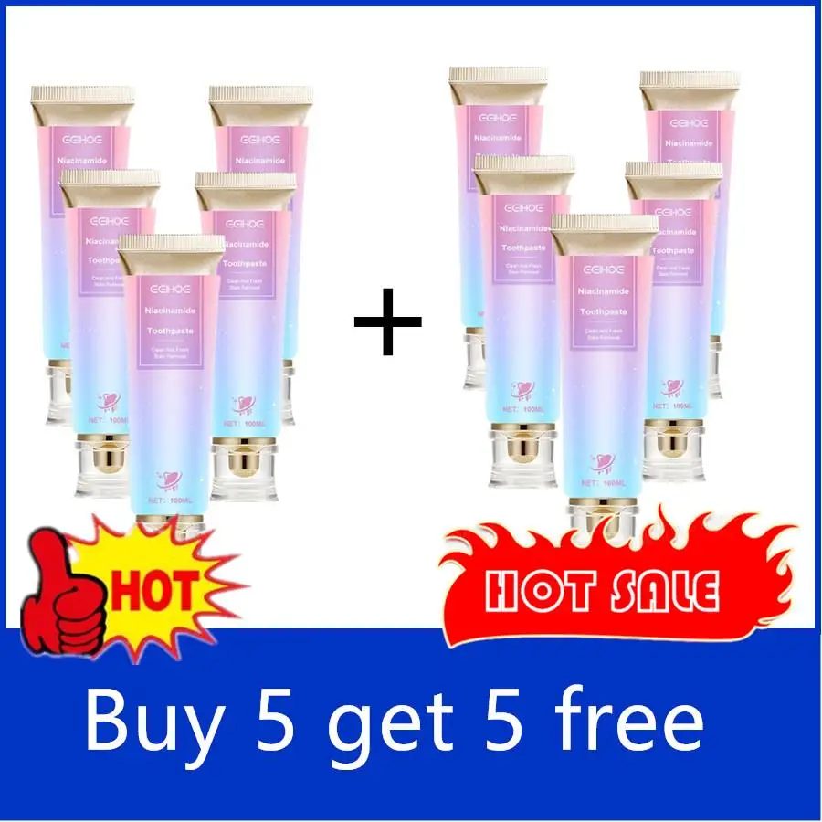 100gNew Niacinamide Whitening Toothpaste Fresh Breath Bad Breath Tooth Stains Delicate Cleaning Toothpaste Tooth Whitening Paste
100gNew Niacinamide Whitening Toothpaste Fresh Breath Bad Breath Tooth Stains Delicate Cleaning Toothpaste Tooth Whitening Paste