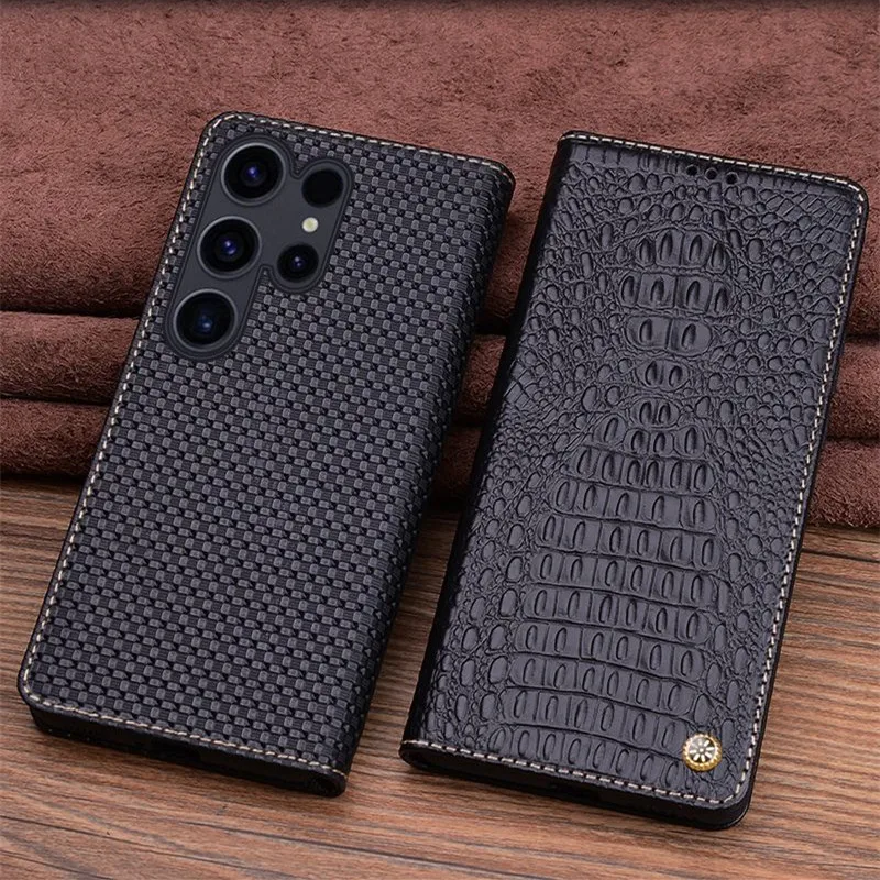 Business Genuine Premium Cowhide Leather Flip Case for Samsung Galaxy S23 Ultra S22 Plus Crocodile Grids Litchi Pattern Cover
Business Genuine Premium Cowhide Leather Flip Case for Samsung Galaxy S23 Ultra S22 Plus Crocodile Grids Litchi Pattern Cover