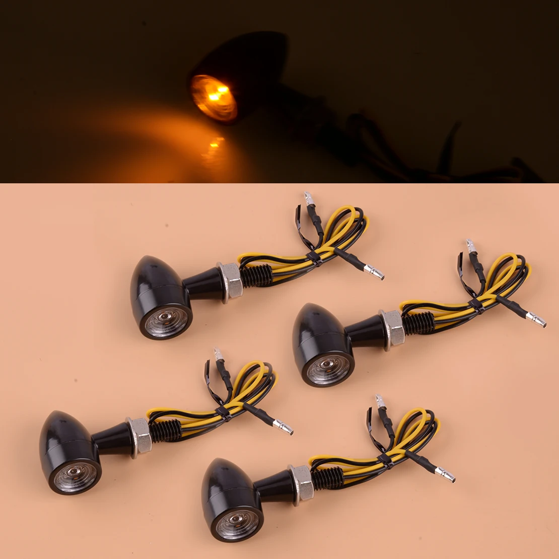 4Pcs Amber Mini LED Turn Signal Blinker Indicator Brake Light 12V For Motorcycle Dirty Bike Street Bike Dual-sport Application
4Pcs Amber Mini LED Turn Signal Blinker Indicator Brake Light 12V For Motorcycle Dirty Bike Street Bike Dual-sport Application