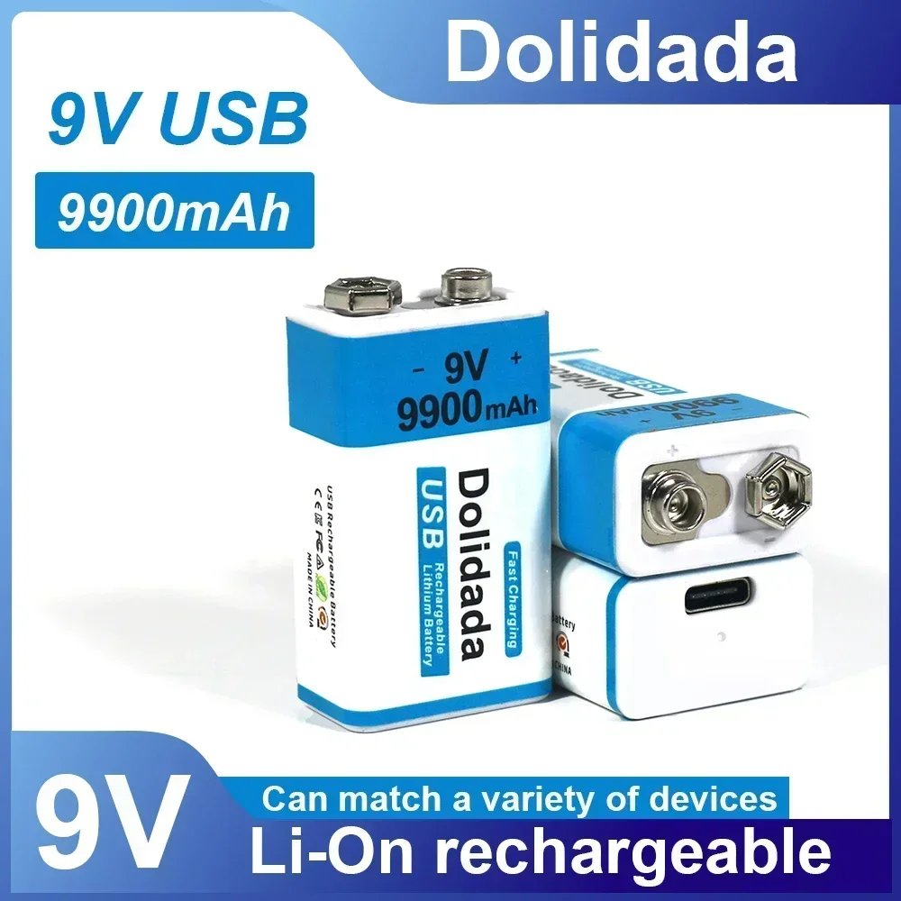 9V 9900Mah+USB Fast Charging Line LI-ION Rechargeable Battery for Multimeter Microphone Toy 2024 Best-selling Free Shipping
9V 9900Mah+USB Fast Charging Line LI-ION Rechargeable Battery for Multimeter Microphone Toy 2024 Best-selling Free Shipping