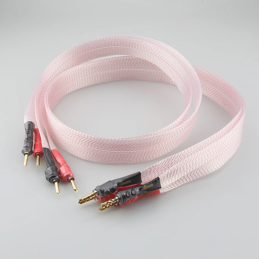 Silver Plated OFC Flat Speaker cable Flat High end speaker cable With BFA banana Transparent Cover Audio Banana Plug
Silver Plated OFC Flat Speaker cable Flat High end speaker cable With BFA banana Transparent Cover Audio Banana Plug