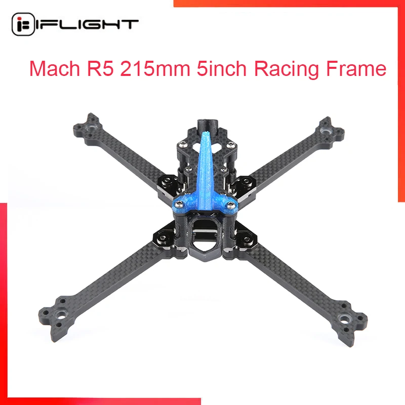 

iFlight Mach R5 215mm 5inch FPV Racing Frame Kit with 6mm arm compatible with XING2 2506 1850KV motor for FPV