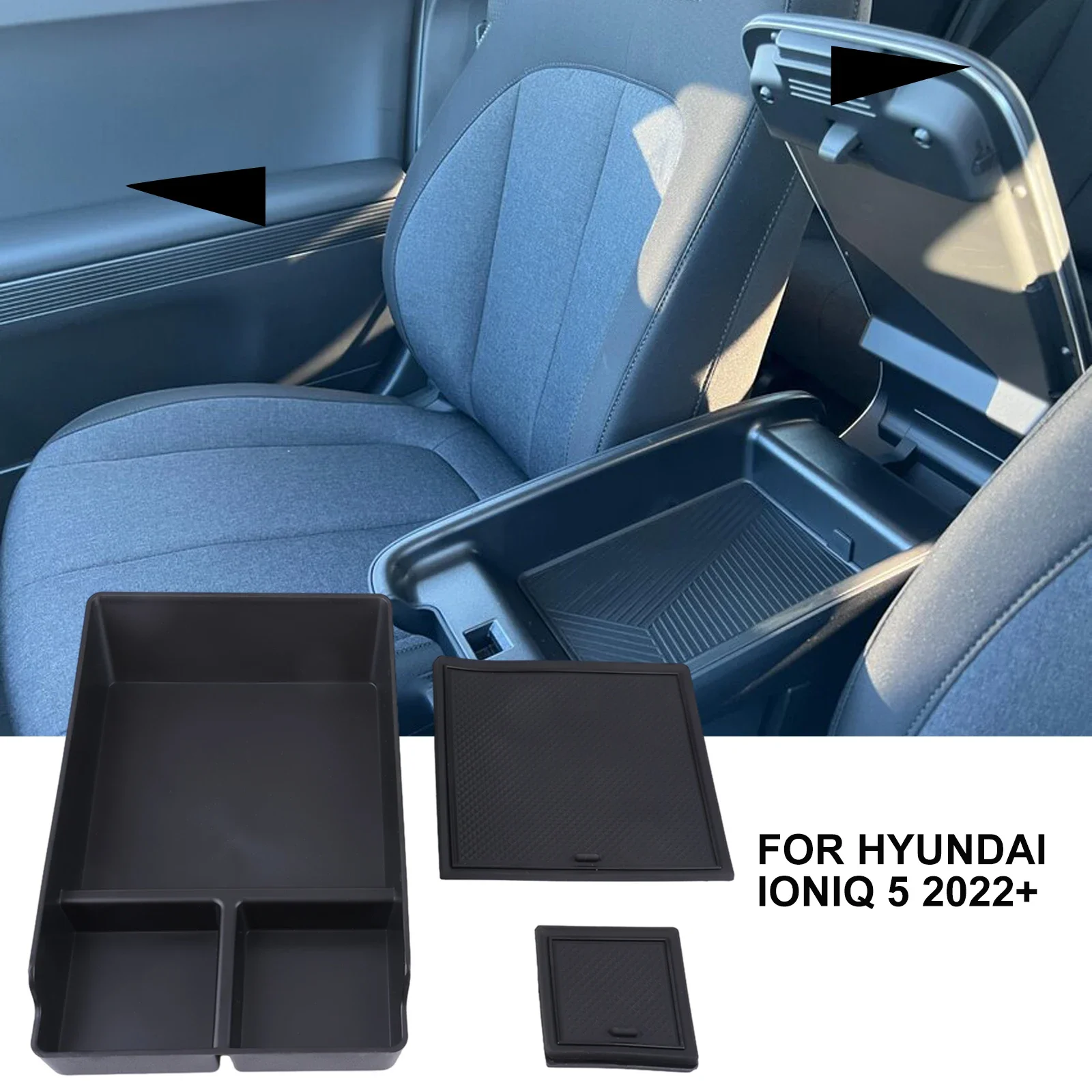 For Hyundai IONIQ 5 2021+ Armrest Storage Box Organizer Tray Center Console Stowing Tidying Black Car Accessories
For Hyundai IONIQ 5 2021+ Armrest Storage Box Organizer Tray Center Console Stowing Tidying Black Car Accessories