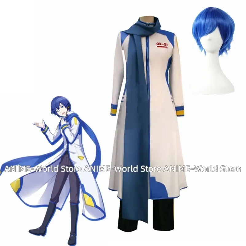 Anime Kaito Cosplay Costume and Wig Virtual Singer Miku's Eldest Brother Stage Costumes Kaito Formula Clothes Custom size
Anime Kaito Cosplay Costume and Wig Virtual Singer Miku's Eldest Brother Stage Costumes Kaito Formula Clothes Custom size