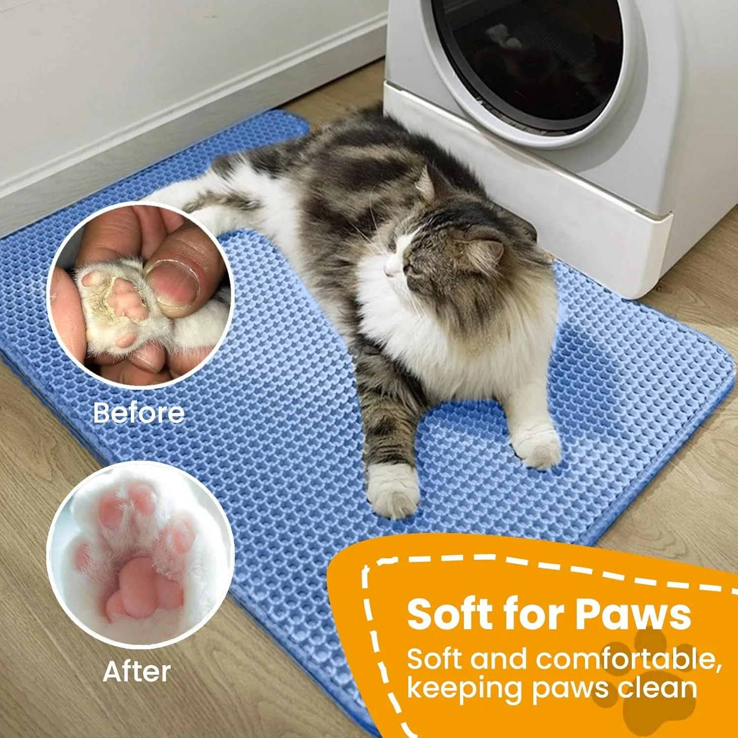 Double-Layer Waterproof Cat Litter Mat – Non-Slip, Wear-Resistant Litter Box Trapping Mat Double-Layer Waterproof Cat Litter Mat – Non-Slip, Wear-Resistant Litter Box Trapping Mat