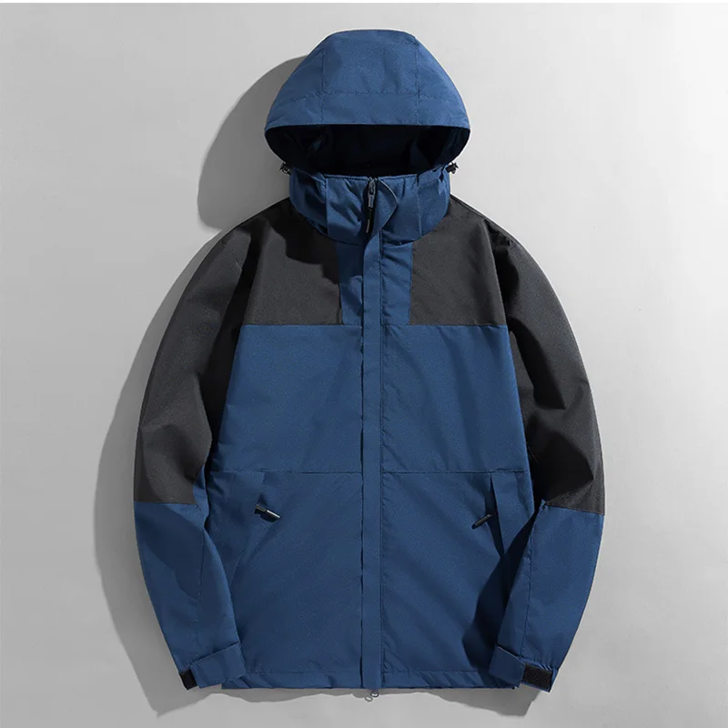 

2024 Autumn New Charge Coat for Men Women Outdoor Windproof Waterproof Mountaineering Jacket with Detachable Hat Keep Warm Coat