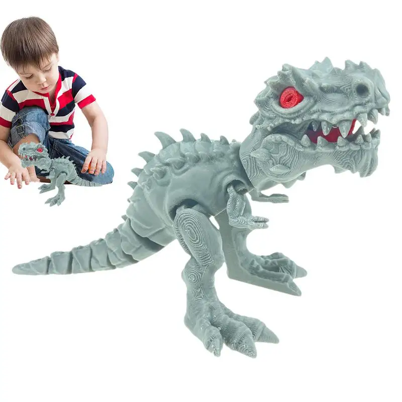 

Dinosaur Toys for Kids Movable 3D Printed Tyrannosaurus Toys Cute Animal Model for Entertainment & Relaxation Multipurpose