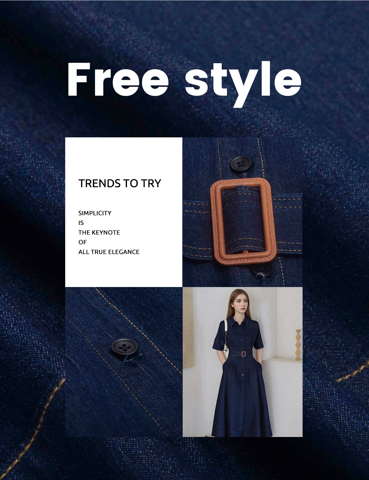 Women's Denim Dress Spring Summer Casual Belt Design Long Dresses Female 2025 Fashion Streetwear Sewing Thread Half Sleeve Dress 29 Scfb50c10a8ae4a138ea11ae50d64b2b9i