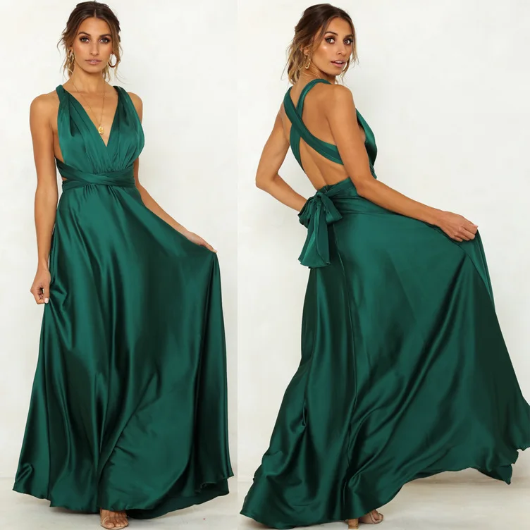 Women sleeveless sexy backless v neck night party green maxi dress Women's infinity convertible multi way wrap transformer dress
Women sleeveless sexy backless v neck night party green maxi dress Women's infinity convertible multi way wrap transformer dress