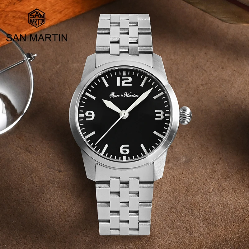 San Martin Pilot Military Watch Japan YN55 Movement Automatic Mechanical Watch 100M Water proof BGW-9 Full Luminous Dive Watch
San Martin Pilot Military Watch Japan YN55 Movement Automatic Mechanical Watch 100M Water proof BGW-9 Full Luminous Dive Watch