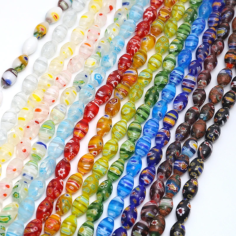 1 String Colorful Broken Flower Glass Oval Thousand Flower Beads Diy Handmade Jewelry Necklace Bracelet Accessories Material
1 String Colorful Broken Flower Glass Oval Thousand Flower Beads Diy Handmade Jewelry Necklace Bracelet Accessories Material