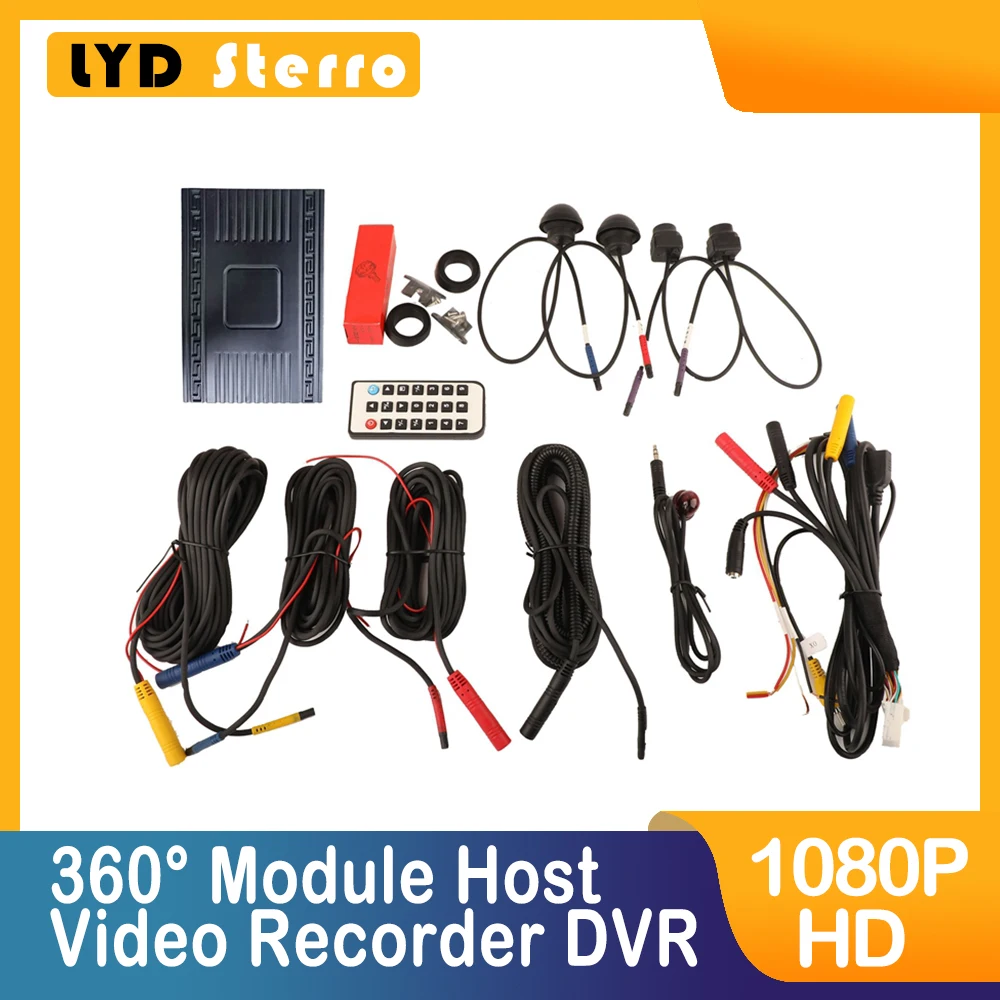 LYD Sterro Car 360°1080P HD Car DVR Seamless Recording Rearview Camera +4 Kit with 360 Module Host Parking Panoramic System
LYD Sterro Car 360°1080P HD Car DVR Seamless Recording Rearview Camera +4 Kit with 360 Module Host Parking Panoramic System