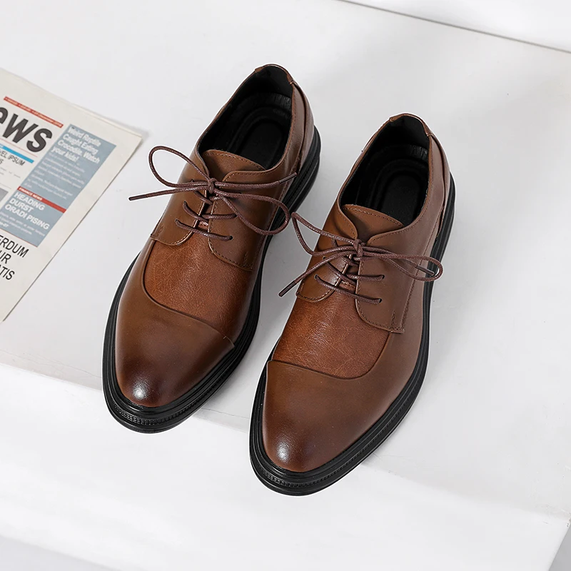 2023 Spring Autumn New Banquet Dress Shoes Men's Pointed Leather Shoes Lace Up Men's Low Top Shoes Anti Slip Wear Resistant
2023 Spring Autumn New Banquet Dress Shoes Men's Pointed Leather Shoes Lace Up Men's Low Top Shoes Anti Slip Wear Resistant