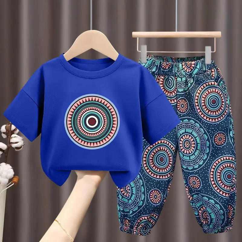 Summer Children's Clothes Suit 2023 Boys Girls Kaleidoscope Pattern T-Shirt Baby Short-Sleeved Trousers 2Pcs Set Kids Tracksuits
Summer Children's Clothes Suit 2023 Boys Girls Kaleidoscope Pattern T-Shirt Baby Short-Sleeved Trousers 2Pcs Set Kids Tracksuits