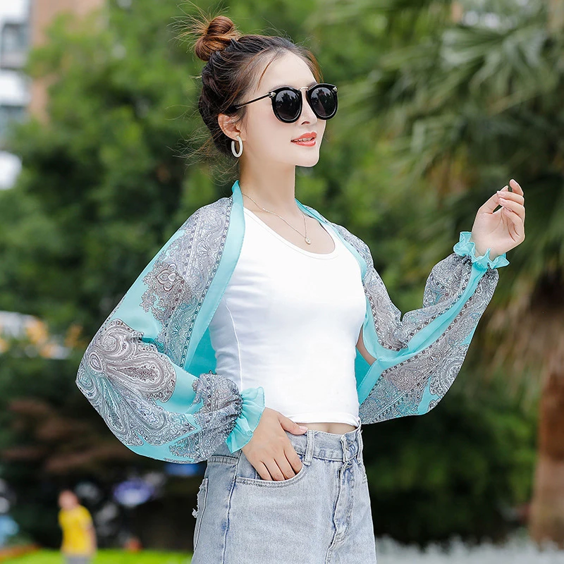 2023 Summer Chiffon Sunscreen Sleeves Clothing Shawl Outdoor Riding Cashew Printing Sun Protection Sleeves Silk Scarf Wrap
2023 Summer Chiffon Sunscreen Sleeves Clothing Shawl Outdoor Riding Cashew Printing Sun Protection Sleeves Silk Scarf Wrap