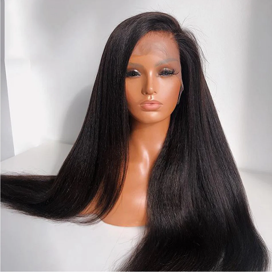 Soft Glueless 26“Long 180Density Kinky Straight Black Color Lace Front Wig For Women With BabyHair Preplucked Daily Cosplay
Soft Glueless 26“Long 180Density Kinky Straight Black Color Lace Front Wig For Women With BabyHair Preplucked Daily Cosplay